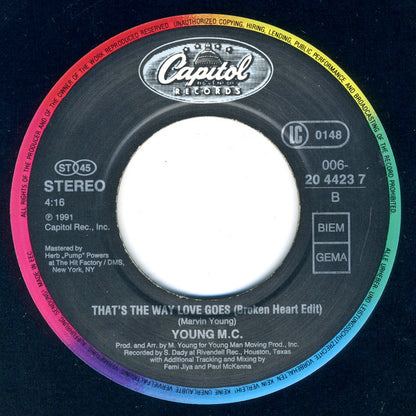 Young MC : That's The Way Love Goes (7", Single)