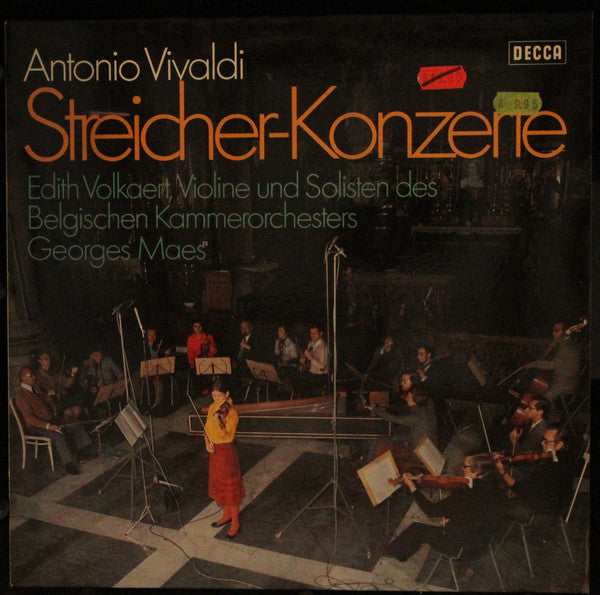 Antonio Vivaldi, Edith Volckaert und Belgian Chamber Orchestra — Georges Maes : Streicher- Konzerte  (LP)