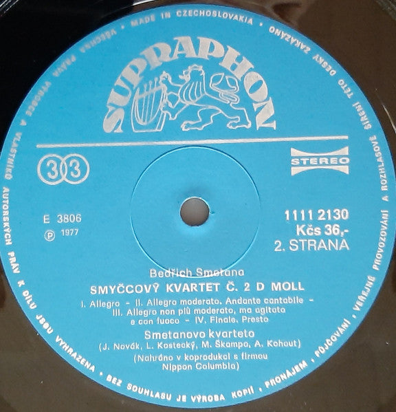 Bedřich Smetana : Smyčcové Kvartety (LP, Album)