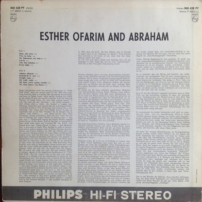 Esther & Abi Ofarim : Esther And Abraham (LP)