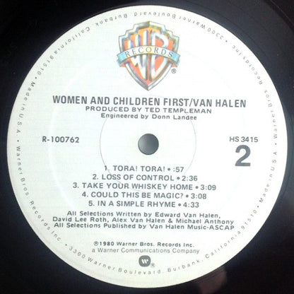 Van Halen : Women And Children First (LP, Album, Club)