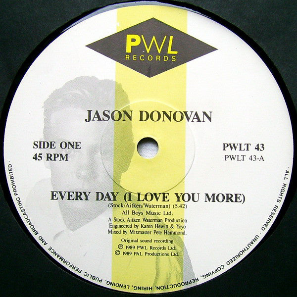 Jason Donovan : Every Day (I Love You More) (12", Single)