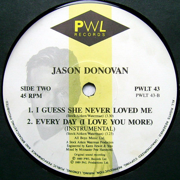 Jason Donovan : Every Day (I Love You More) (12", Single)