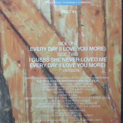 Jason Donovan : Every Day (I Love You More) (12", Single)