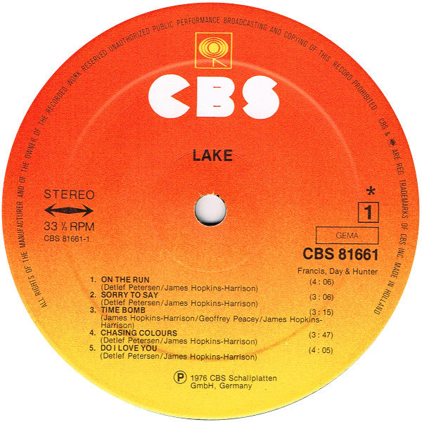 Lake (2) : Lake (LP, Album, RE)