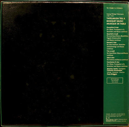 Georg Philipp Telemann - Frans Brüggen • Concerto Amsterdam • Gustav Leonhardt • Maurice André : Tafelmusik Teil II (2xLP + Box)