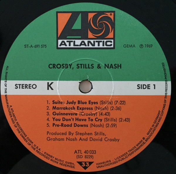 Crosby, Stills & Nash : Crosby, Stills & Nash (LP, Album, Club, RE)