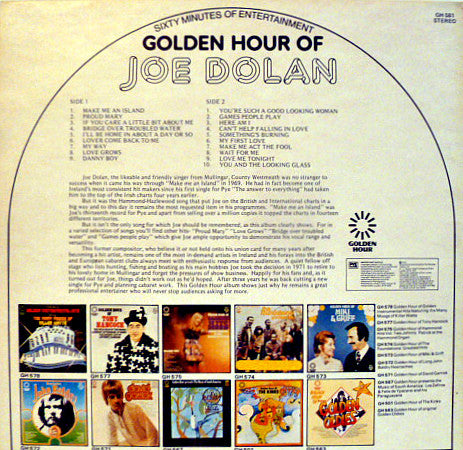 Joe Dolan : Golden Hour Of  (LP, Comp)