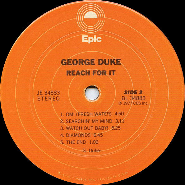 George Duke : Reach For It (LP, Album, Pit)