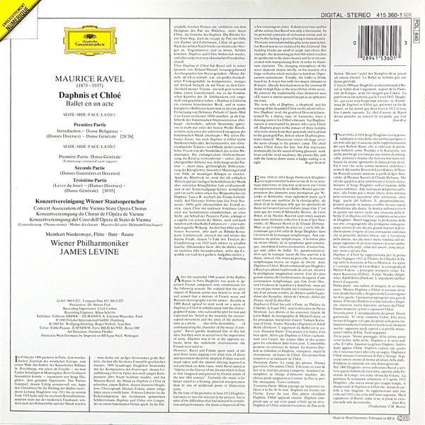 Maurice Ravel, Wiener Philharmoniker / James Levine (2) : Daphnis Et Chloé (LP, Dig)