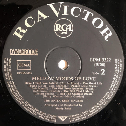 The Anita Kerr Singers : Mellow Moods Of Love (LP, Mono)