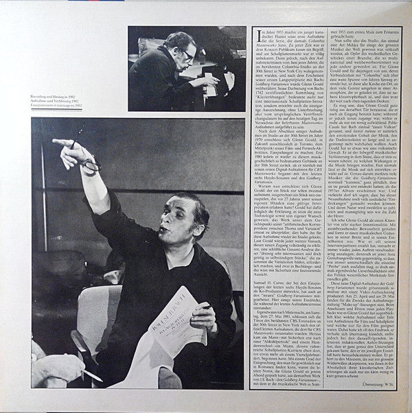 Johann Sebastian Bach - Glenn Gould : The Goldberg Variations (LP, Album, Gat)