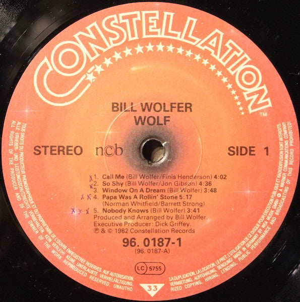 Bill Wolfer : Wolf (LP, Album)