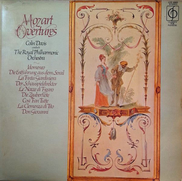 Wolfgang Amadeus Mozart - Sir Colin Davis Conducts Royal Philharmonic Orchestra : Mozart Overtures (LP)