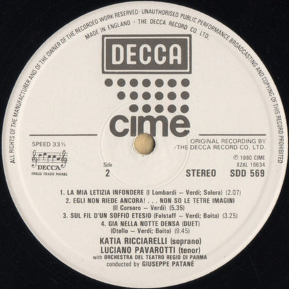 Katia Ricciarelli, Luciano Pavarotti : Al Teatro Regio Di Parma (LP)