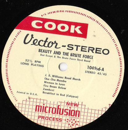 Dot Evans & Brute Force Steel Band Of Antigua : Beauty And The Brute Force (LP, Album)