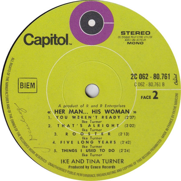 Ike & Tina Turner : Her Man... His Woman (LP, Album)