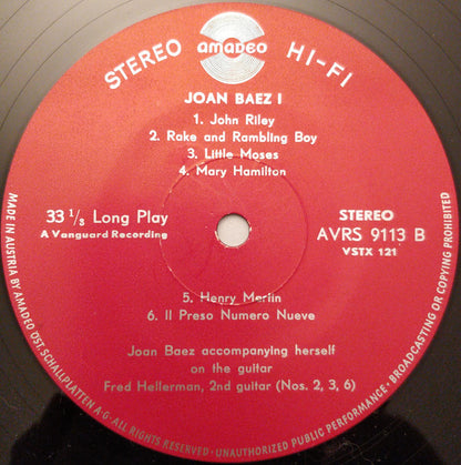 Joan Baez : 1 (LP, Album)