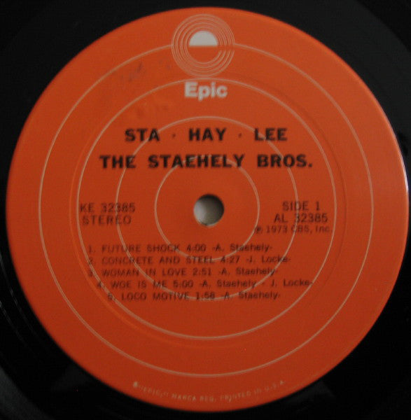 Staehely Bros. : Sta-Hay-Lee (LP, Album)