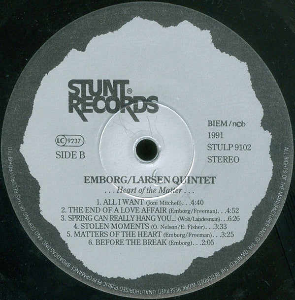 Emborg Larsen Quintet : Heart Of The Matter (LP, Album)