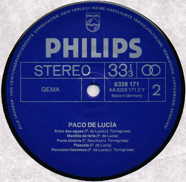 Paco De Lucía : Paco De Lucia (LP, Comp, RE)