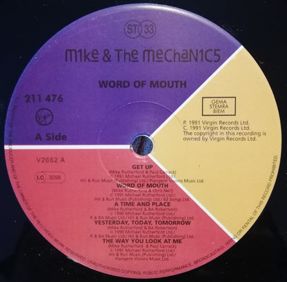 Mike & The Mechanics : Word Of Mouth (LP, Album)