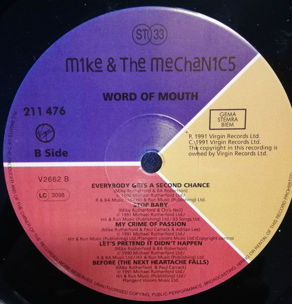 Mike & The Mechanics : Word Of Mouth (LP, Album)