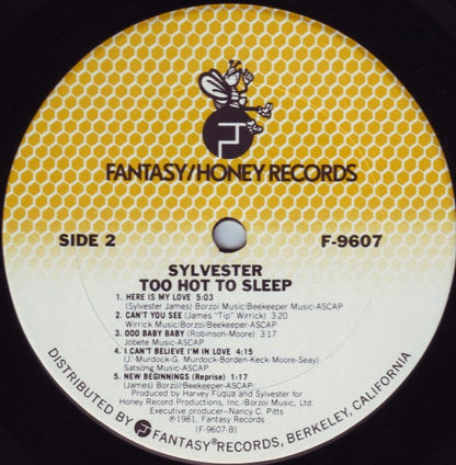 Sylvester : Too Hot To Sleep (LP, Album)