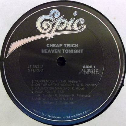 Cheap Trick : Heaven Tonight (LP, Album, RE, Pit)