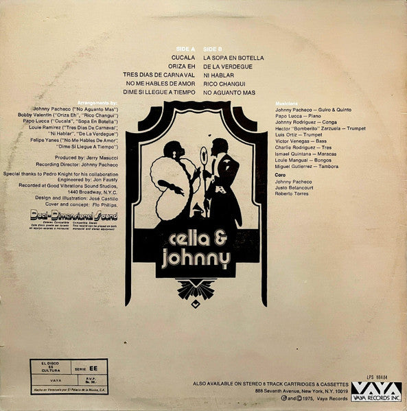 Celia Cruz & Johnny Pacheco : Tremendo Caché (LP, Album)
