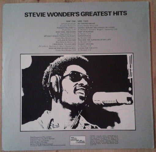 Stevie Wonder : Stevie Wonder's Greatest Hits (LP, Album, Comp)