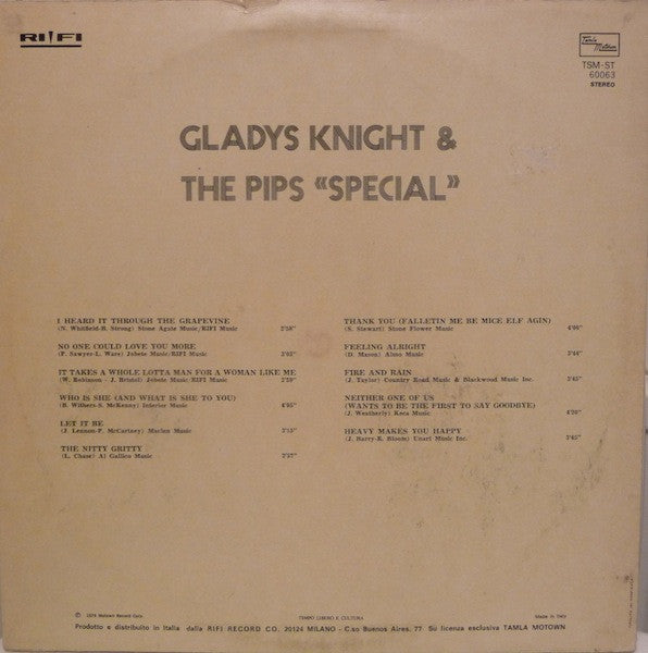 Gladys Knight And The Pips : Special (LP, Comp)