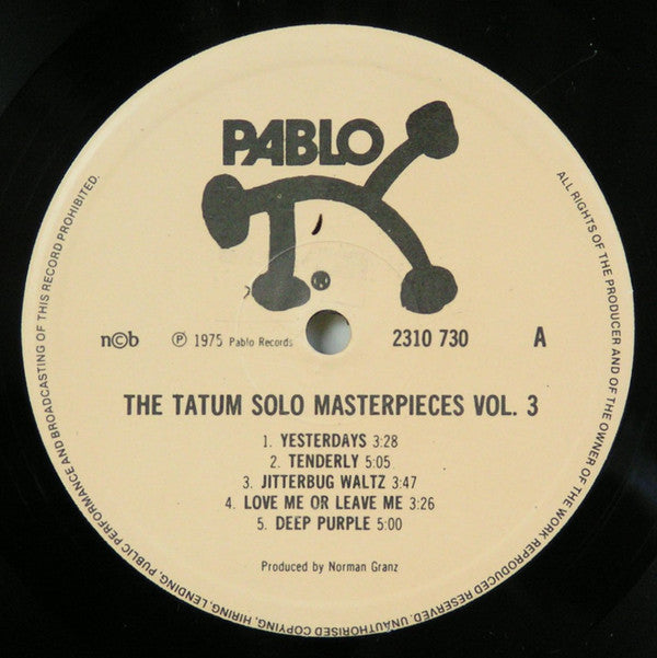 Art Tatum : The Tatum Solo Masterpieces, Vol. 3 (LP, Album)