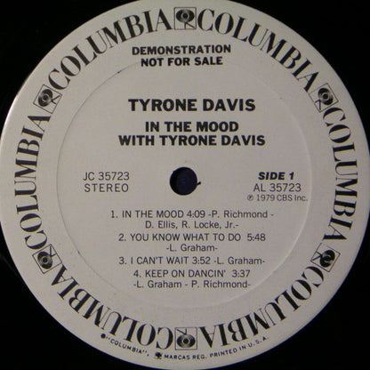 Tyrone Davis : In The Mood With Tyrone Davis (LP, Album, Promo)