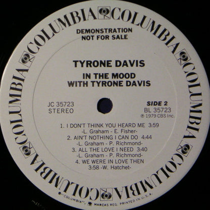 Tyrone Davis : In The Mood With Tyrone Davis (LP, Album, Promo)