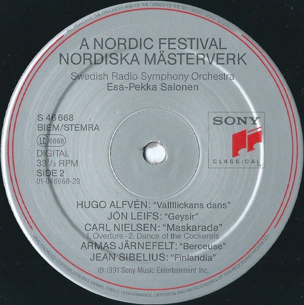 Esa-Pekka Salonen : Sveriges Radios Symfoniorkester : A Nordic Festival - Nordiska Mästerverk (LP, Album)