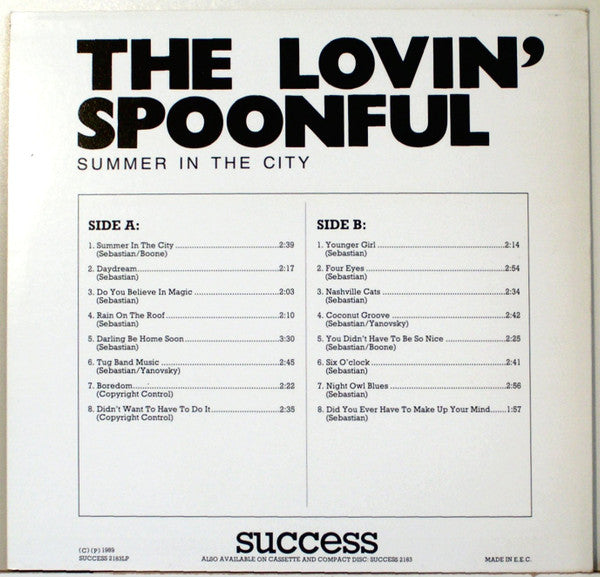 The Lovin' Spoonful : Summer In The City (LP, Comp)