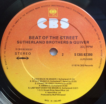 Sutherland Brothers & Quiver : Beat Of The Street (LP, Album, RE)