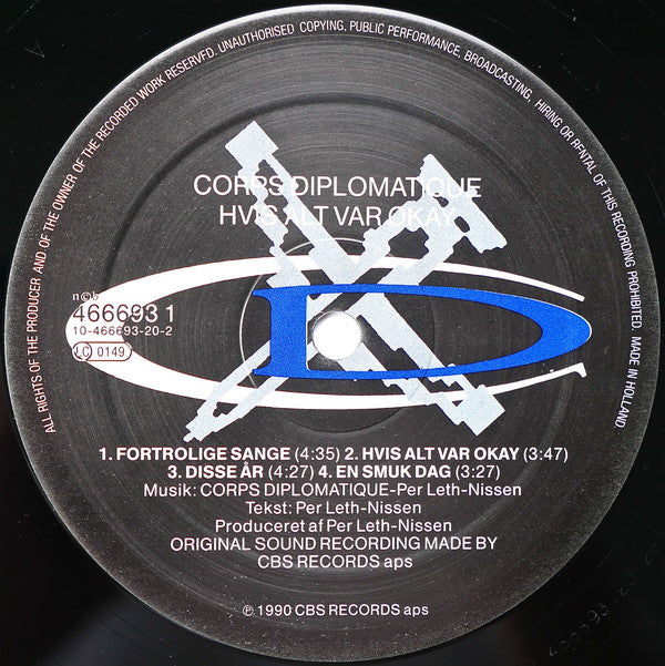 Corps Diplomatique (2) : Hvis Alt Var Okay (LP)