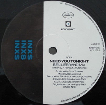 INXS : Need You Tonight (Liebrand Remix) (12", Single)