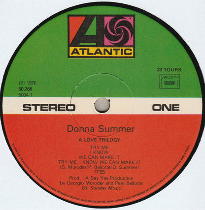 Donna Summer : A Love Trilogy (LP, Album, P/Mixed)