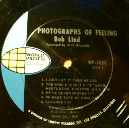Bob Lind : Photographs Of Feeling (LP, Album, Mono)