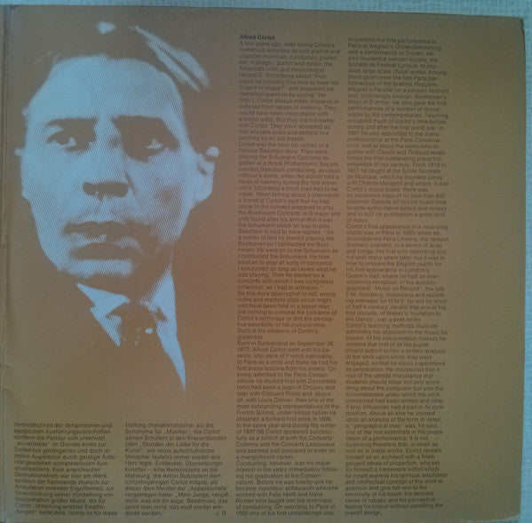Alfred Cortot Spielt Robert Schumann : Carnaval / Kinderszenen / Papillions / Davidsbünderlertänze / Kreisleriana (2xLP, Comp, Mono, RE)