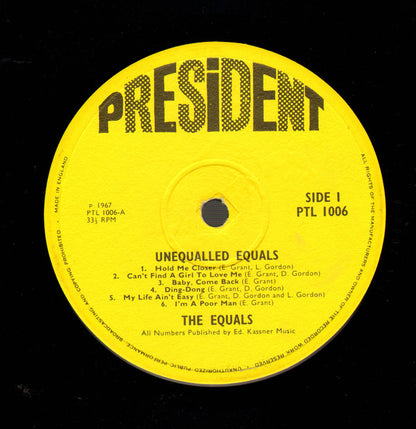 The Equals : Unequalled Equals (LP, Yel)