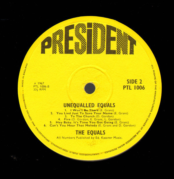 The Equals : Unequalled Equals (LP, Yel)