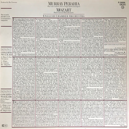 Wolfgang Amadeus Mozart – Murray Perahia ∙ English Chamber Orchestra : Piano Concerti No. 17 G Major, K. 453 ∙ No. 18 B-Flat Major,  K. 456 (LP)