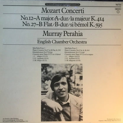 Wolfgang Amadeus Mozart – Murray Perahia, English Chamber Orchestra : Piano Concerti = Klavier-Konzerte = Concerti Pour Piano Nos. 12 & 27 (LP)