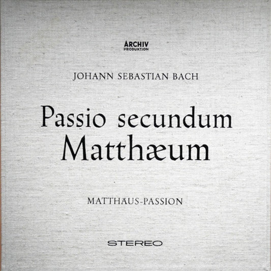Johann Sebastian Bach / Karl Richter : Passio Secundum Matthæum (Matthäus-Passion) (4xLP + Box)