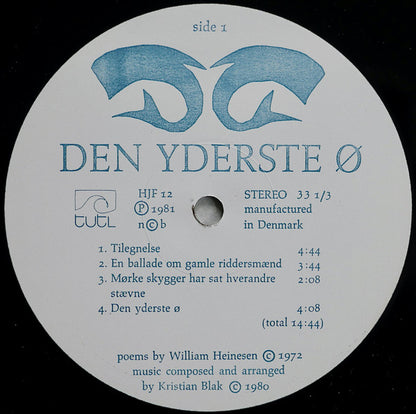 William Heinesen, Kristian Blak : Den Yderste Ø (LP, Album, gat)
