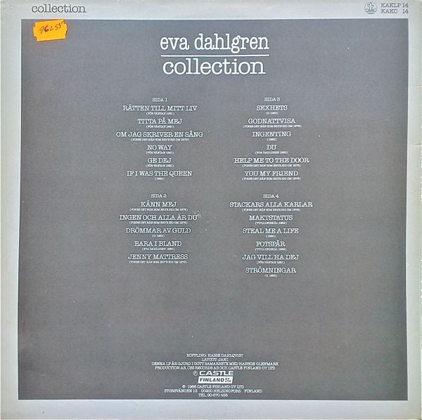 Eva Dahlgren : Collection (2xLP, Comp)